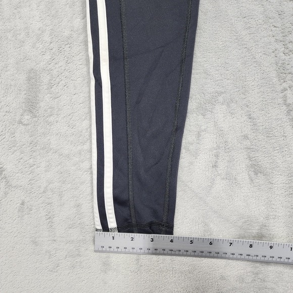 Adidas Leggings Womens M Black Three Stripe Climalite Ankle Yoga Gym Running - Picture 12 of 13